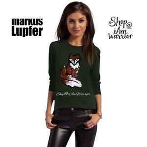 Markus Lupfer *RARE* sequin fox pullover sweater *shop@iamwarrior